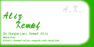 aliz kempf business card